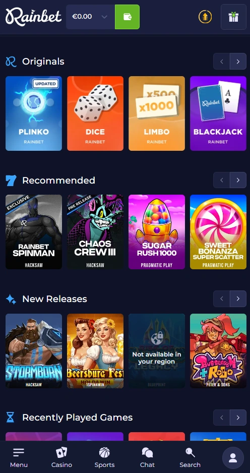 rainbet mobile games page rainbet mobile games page