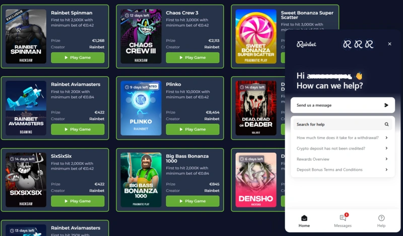 rainbet support page rainbet support page
