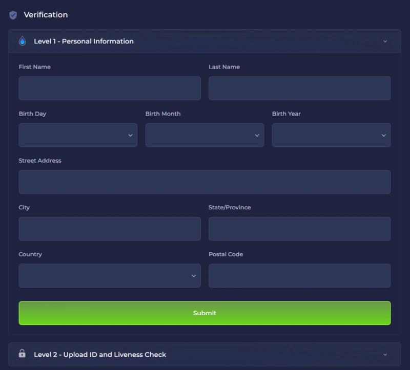 rainbet verification page